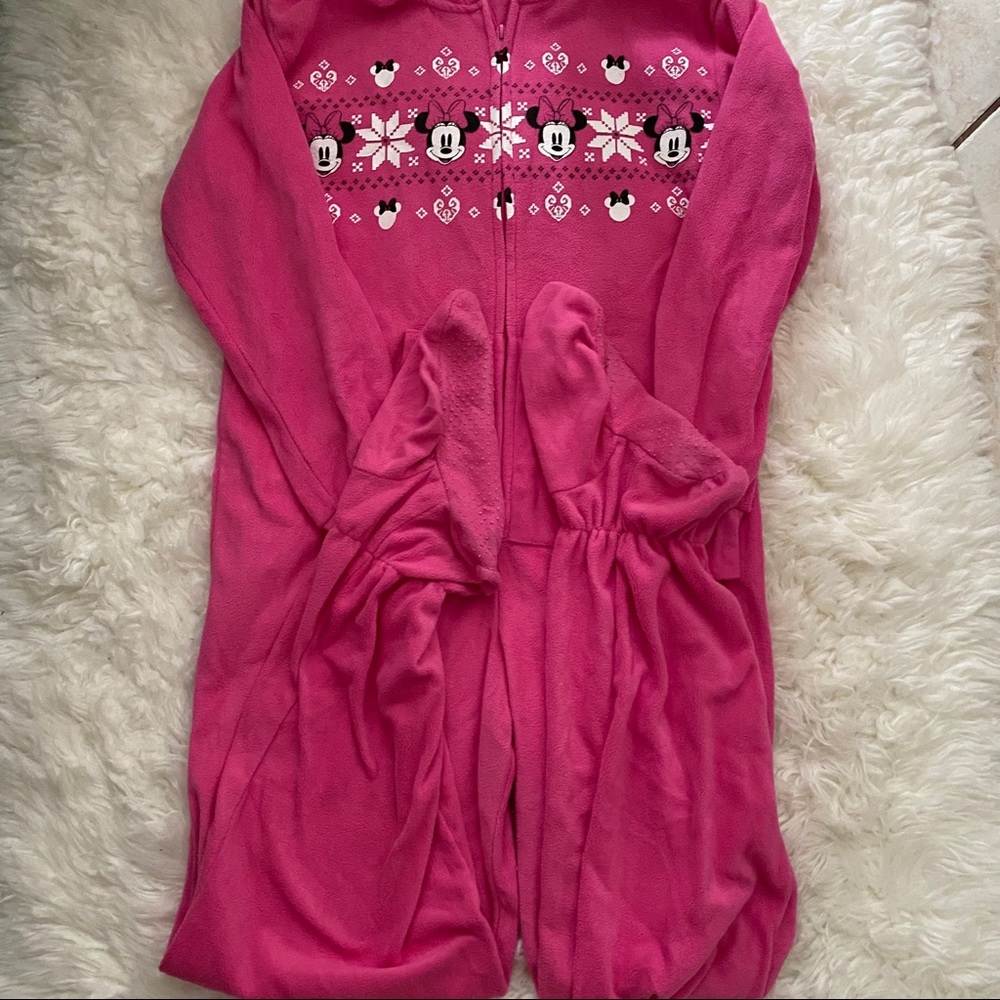 disney minnie mouse fair isle pajama onesie
